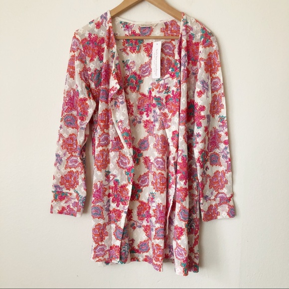 Soft Surroundings Sweaters - Soft Surroundings Embroidered Open Cardigan Kimono